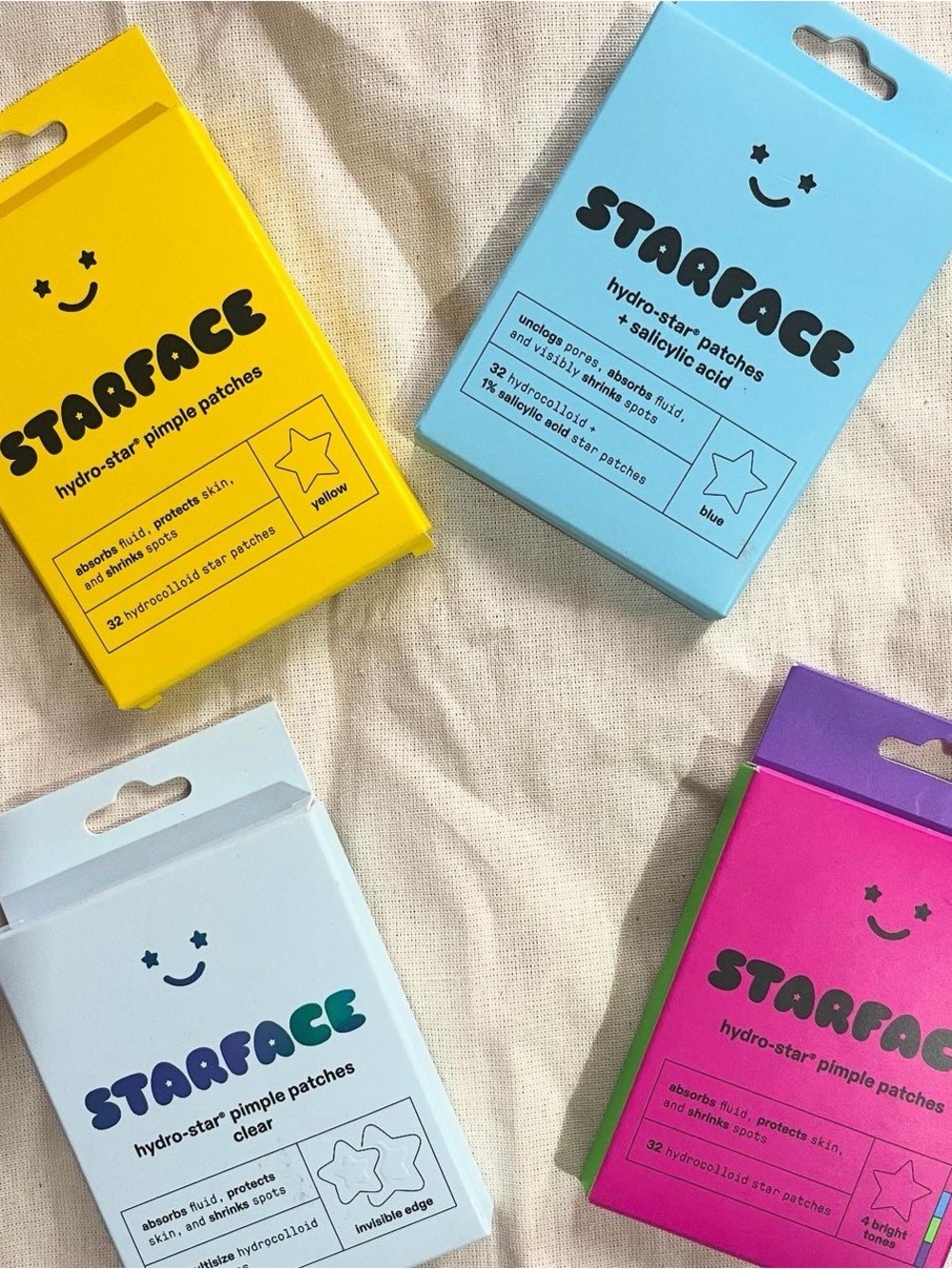 Starface Hydro-Star Pimple Patches - Yellow, Blue, green, Pink